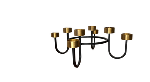 Vintage Brutalist Metal Candleholder, 1960s