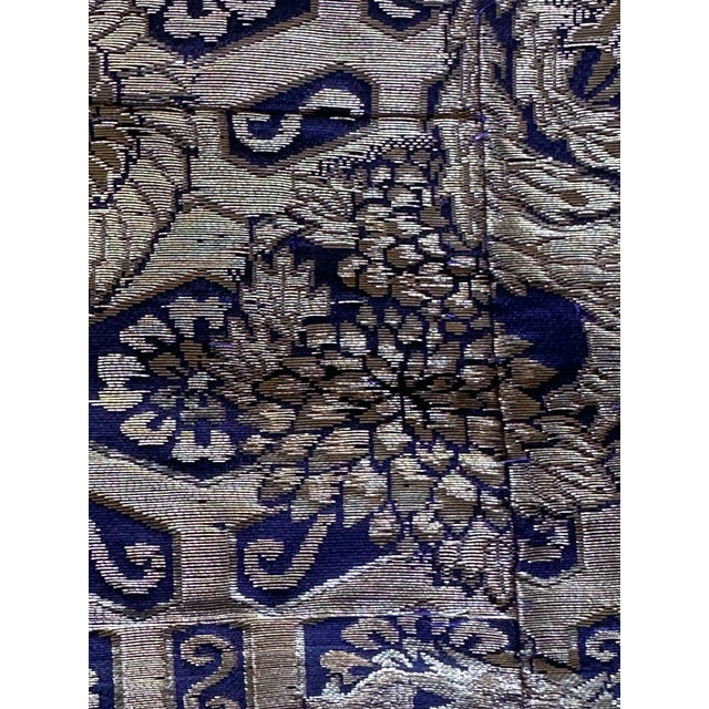 Magnificent Antique Japanese Woven Brocade Kesa Monk's Robe Meiji Period For Sale - Image 13 of 18