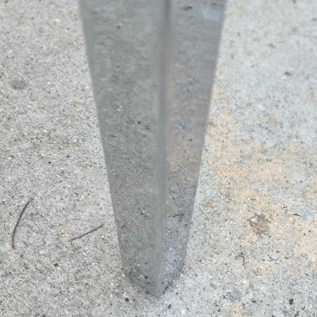 Vintage Chrome and Glass Milo Baughman Style/Chinese Chippendale Style Console Table For Sale - Image 4 of 6