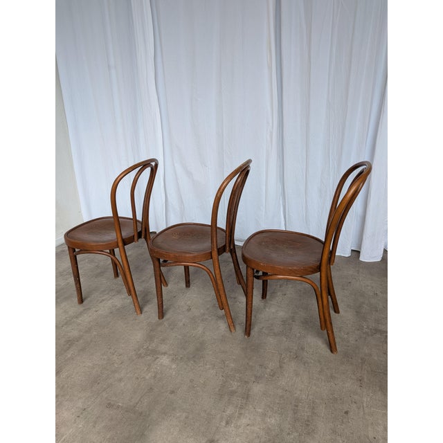 Vintage Carved Bentwood Farmhouse Dining Chairs, 1970s, Set of 3 For Sale - Image 6 of 18