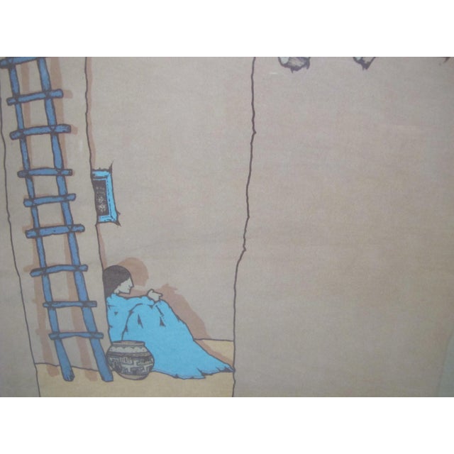 Native American Amado Maurilio Pena Framed Signed Native American Rainbow El Arco Iris Print For Sale - Image 3 of 6