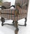 Pair of Carved Bases & Arms Striped Upholstery Fire Side Arm Lounge Chairs MINT! For Sale - Image 14 of 18