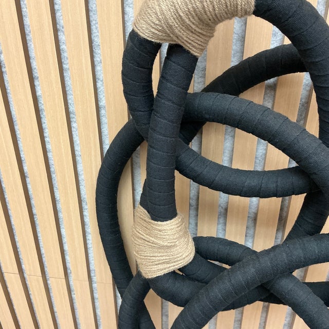 Brazilian Black Rope Wall Sculpture For Sale - Image 4 of 5