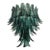 Murano Deep Green Palm Leaf Chandelier For Sale