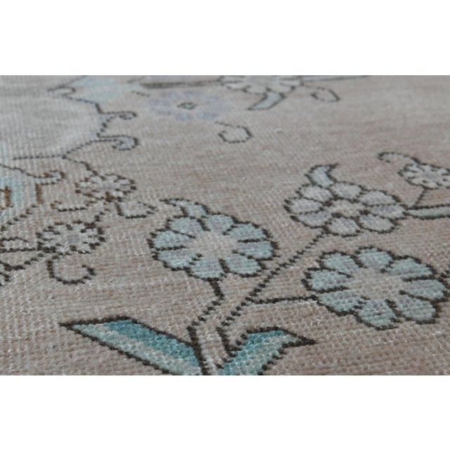 1970s 1970s Vintage Persian Handmade Wool Cotton Orange Area Rug For Sale - Image 5 of 11