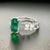 2010s Natural Emerald Sapphire Ring Size 6.5 14k W Gold 4.95 TCW Certified For Sale - Image 5 of 13