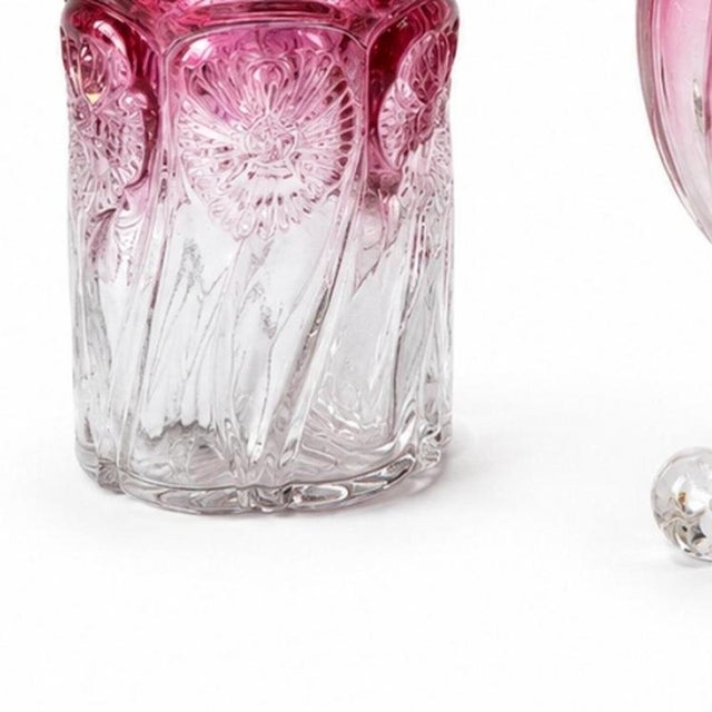 Glass Flowerpot and Bottle, Set of 2 For Sale - Image 3 of 6