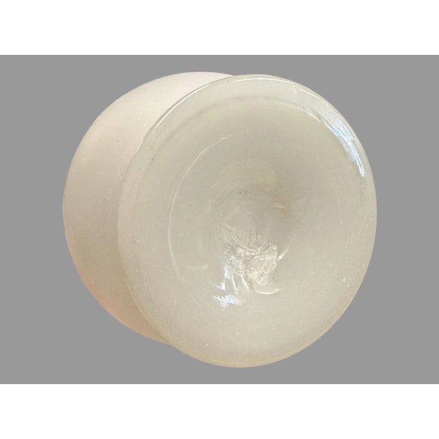 Vintage French Opaline Hand Painted Floral Decorated Art Glass Vase For Sale - Image 6 of 9