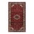 Shabby Chic Persian Floral Red/Ivory Wool&Silk Runner Rug- 3'5'' X 7'0'' For Sale