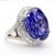 18.06 Carat Aaaa Tanzanite 18k White Gold Split Shank Ring, Size 5.25 For Sale In Miami - Image 6 of 11
