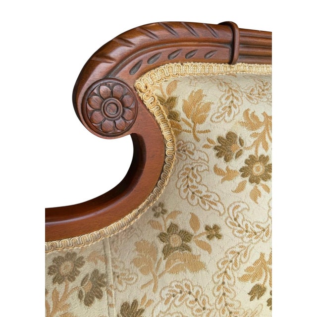 Floral & Fanciful, Duncan Phyfe Style Settee For Sale In Nashville - Image 6 of 8
