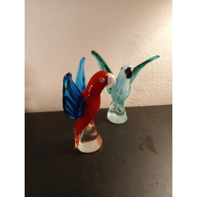 American 1990s Art Glass Soaring Toucan Sculptures For Sale - Image 3 of 7