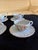 Ceramic Vintage Hand Painted Majolica Cantagalli Firenze Italian Coffee Pot, Sugar and Creamer and Cups and Saucers. Set of 6. Rare. For Sale - Image 7 of 11