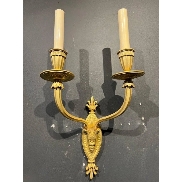 1920s A Pair of 1920s French Bronze Sconces For Sale - Image 5 of 7
