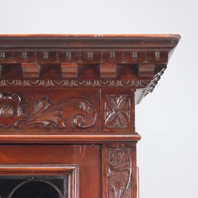Antique Neo-Renaissance Style Bookcase in Walnut, 1900s For Sale - Image 6 of 11