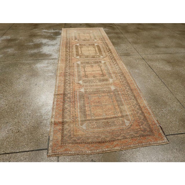 Beige Galerie Shabab Collection Mid-20th Century Turkish Anatolian Runner For Sale - Image 8 of 10