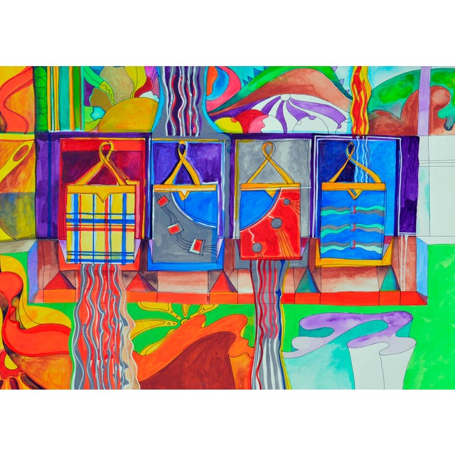 Psychedelic Handbags - Surreal Visionary Landscape by Michael William Eggleston For Sale - Image 4 of 6
