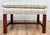 White Vintage Pillow Top Tufted Tweed Upholstered Wood Bench For Sale - Image 8 of 11