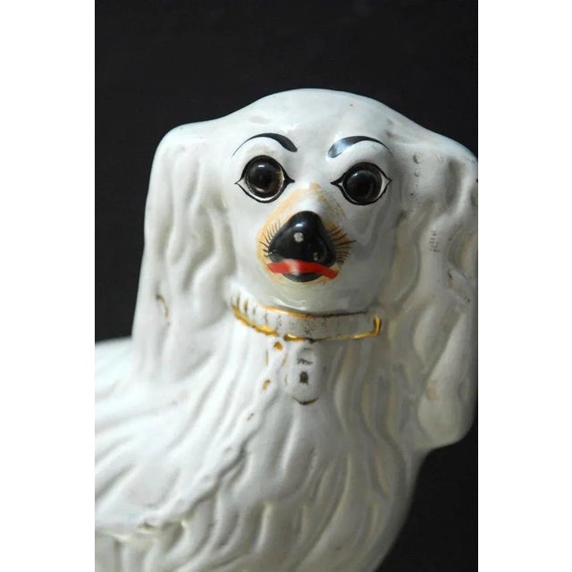 English Staffordshire Glazed Ceramic Sculptures - a Pair For Sale In Sacramento - Image 6 of 11