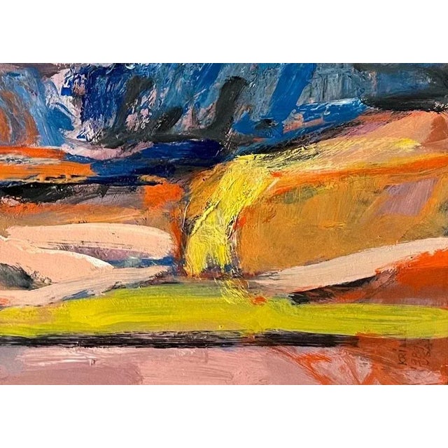 Jean Krille, Landscape 154, Oil on Masonite, 1989 For Sale - Image 5 of 11