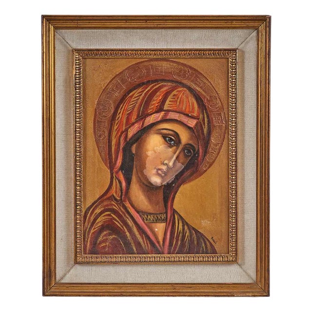 Pucci, Madonna Icon, 2000s, Oil on Canvas, Framed For Sale