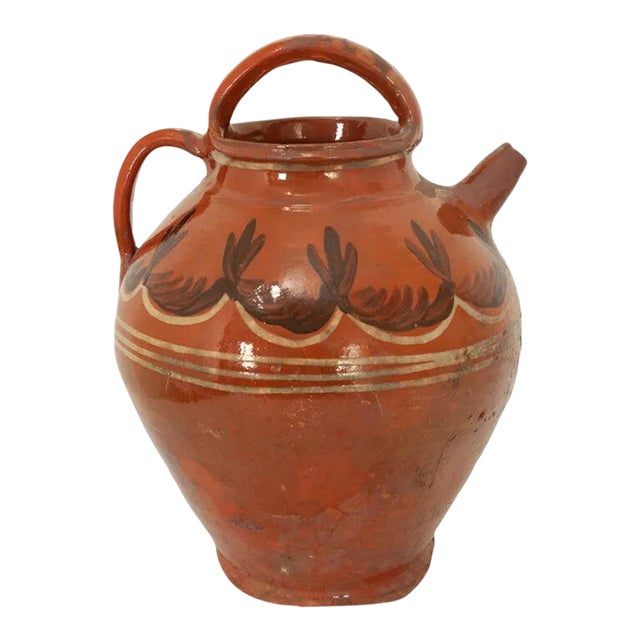 French 19th Century Terracotta Olive Oil Jar For Sale