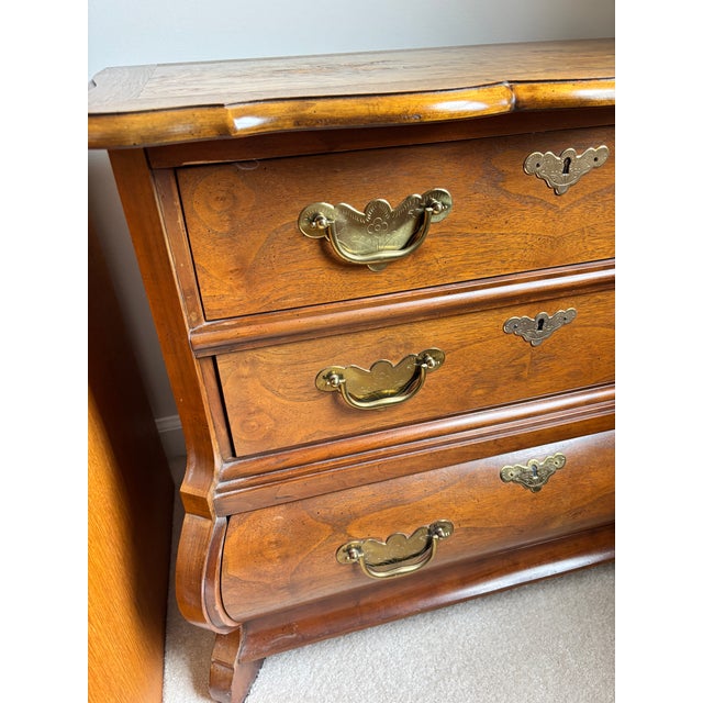 Traditional Vintage Baker Furniture Walnut Bombay Chest For Sale - Image 3 of 11