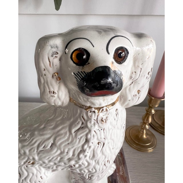 Staffordshire Antique Staffordshire Spaniel Figurine For Sale - Image 4 of 11