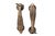 Antiqued Brass Fish Handles, a Pair For Sale - Image 4 of 6