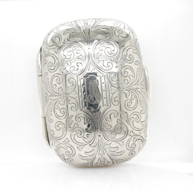 Antique Tiffany & Co. Sterling Silver Engraved & Monogrammed Soap Box For Sale In Philadelphia - Image 6 of 17