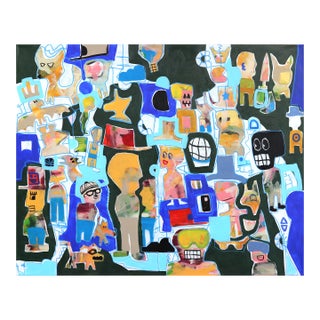 Contemporary Pop Art Mixed Media Painting "You Keep Coming Back" Original Artwork by Tommy Lennartsson For Sale
