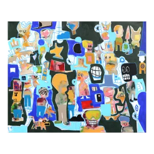 Contemporary Pop Art Mixed Media Painting "You Keep Coming Back" Original Artwork by Tommy Lennartsson