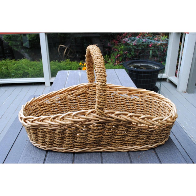 Rustic Extra Large Woven Basket For Sale - Image 3 of 9