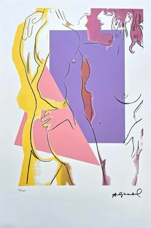 After Andy Warhol, Love With Blue, 1980s, Lithograph