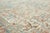 Antique Distressed Heriz Rug – Handwoven Wool on Cotton, Faded Blue & Terracotta Medallion Carpet -7' 11'' X 11' 2'' For Sale - Image 17 of 18