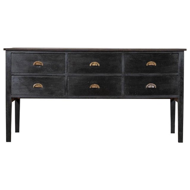 Ebonised English Pine Worktable or Kitchen Island, 19th Century For Sale - Image 14 of 14