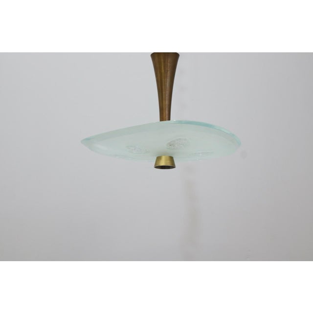 Green Model 1748 Glass Pendant Light by Max Ingrand for Fontana Arte, 1954 For Sale - Image 8 of 15
