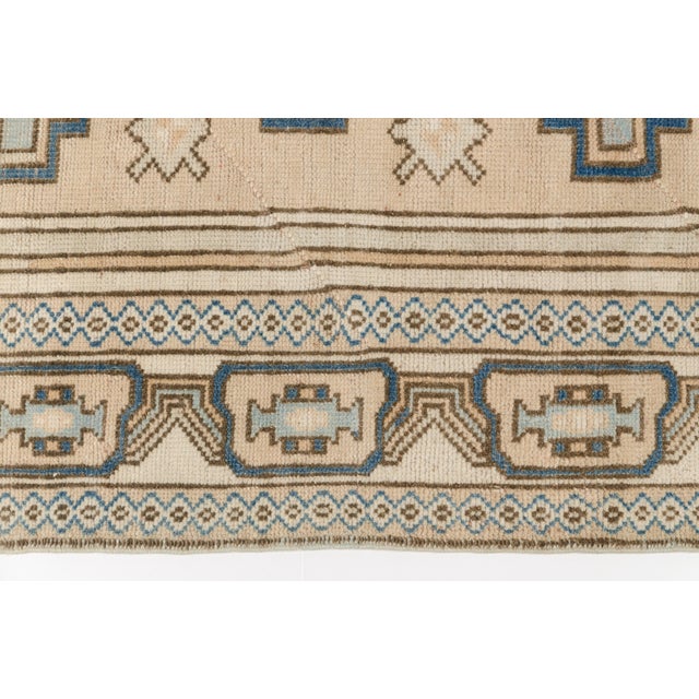 Natural Mid 20th Century Wool Flora Rug For Sale - Image 9 of 10