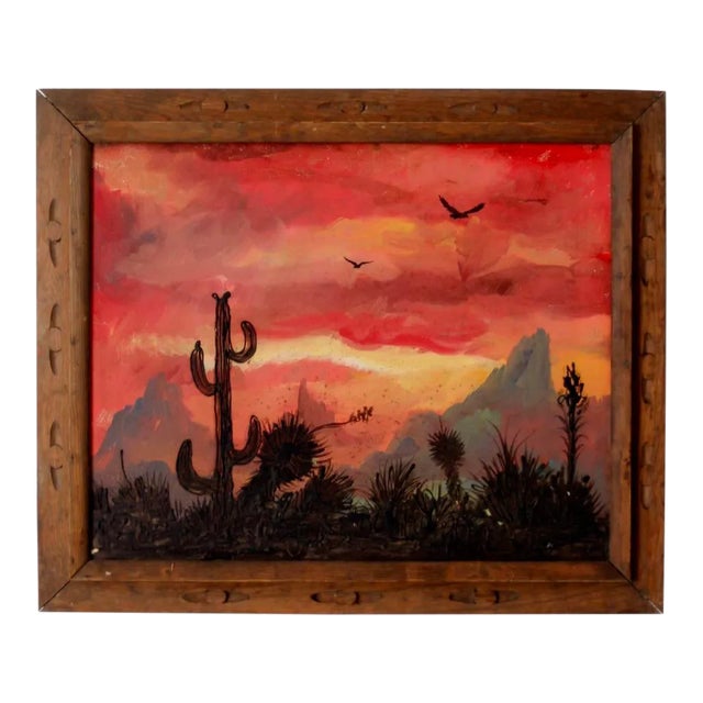 Vintage Southwestern Landscape Painting For Sale