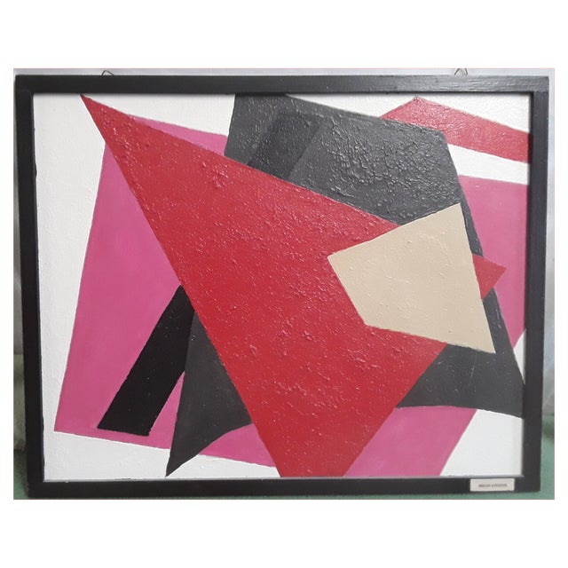 Architectural Composition, 1960s, Oil on Plywood For Sale