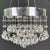 Modern Round Galaxy Chrome and Hanging Crystal Chandelier or Flush Mount Fixture For Sale - Image 4 of 12