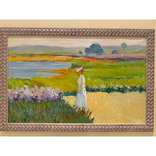 Mid 20th Century "Springtime Passage” by Capozzi, Framed Landscape Oil Canvas For Sale - Image 5 of 6