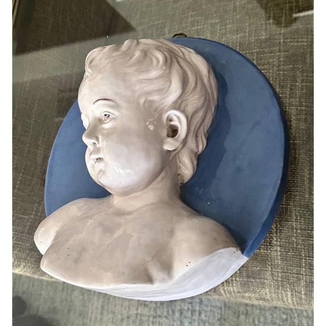 Italian Terracotta Bust Young Boy, Cantagalli Workshop For Sale In Palm Springs - Image 6 of 16