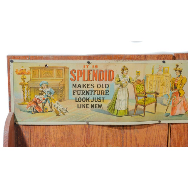 Antique Campbells Varnish Stains General Store Countertop Advertising Display For Sale In Chicago - Image 6 of 6