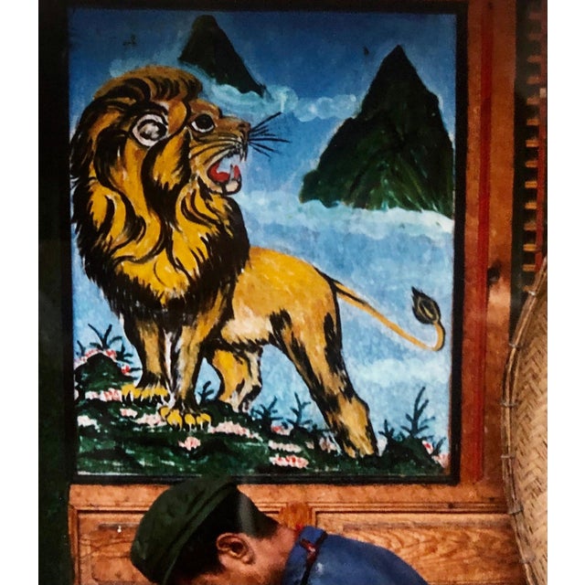Mark Abrahamson, Vintage Photograph Cibachrome Jiuzhaigou Sichuan China Color Photo Print Lion, 1987 For Sale - Image 4 of 11