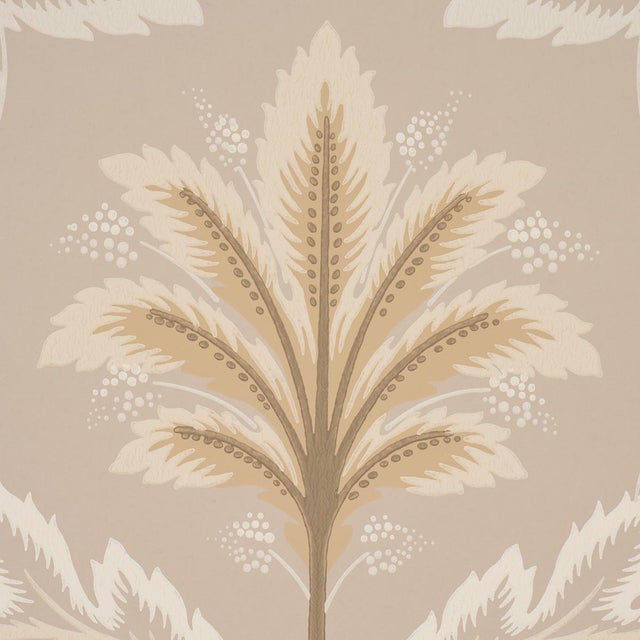 Schumacher SAMPLE - Schumacher Front Waltz Wallpaper In Taupe For Sale - Image 4 of 6