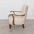 Wood 1930s French Linen Armchair For Sale - Image 7 of 13