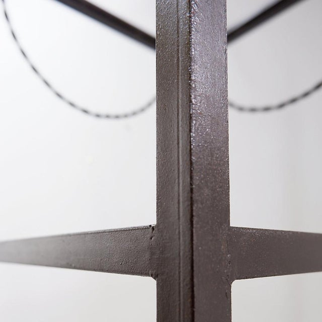 Vintage Pagoda Style Shelves in Black Metal, Set of 2 For Sale - Image 9 of 14