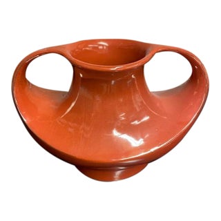 Contemporary Baker Round Loop Handle Vase For Sale