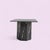 Postmodern Faux Marble Pedestal Side Table – Ceramic & Glass, 1980s, Mid-Century For Sale - Image 4 of 10